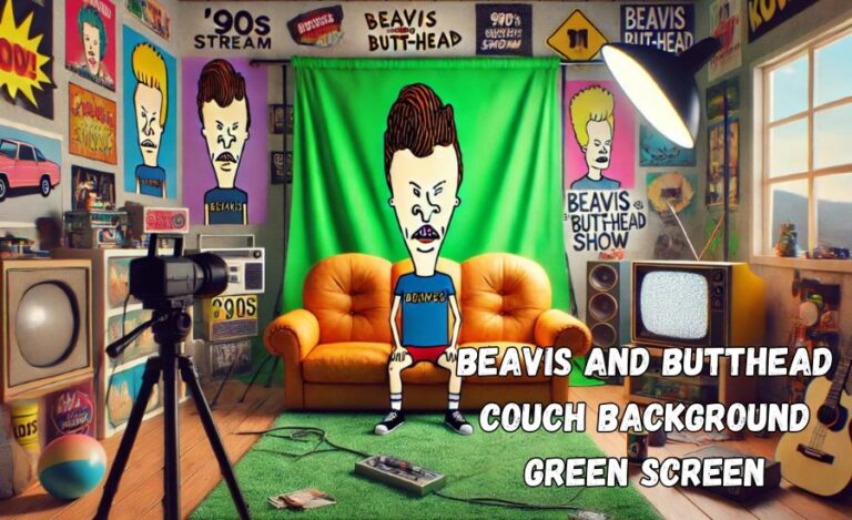 beavis and butthead couch background green screen