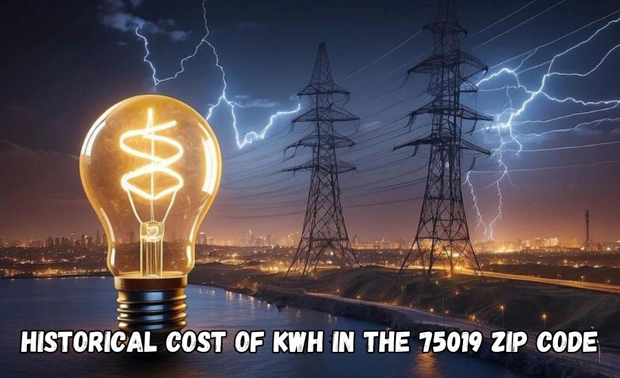 historical cost of kwh in the 75019 zip code