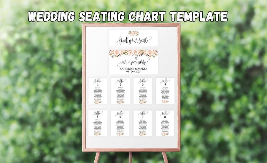 wedding seating chart template